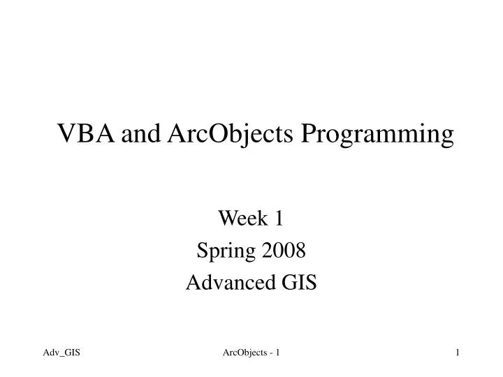 vba and arcobjects programming