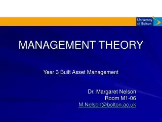 MANAGEMENT THEORY