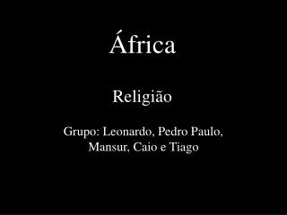 África Religião