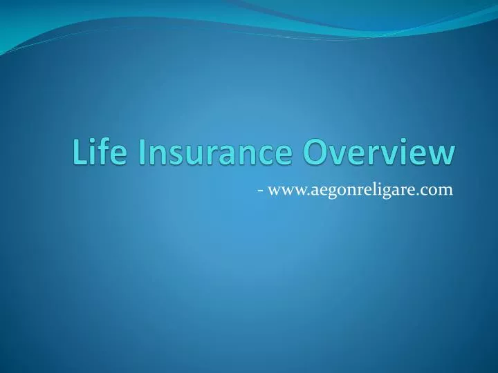 life insurance overview