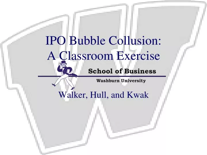 ipo bubble collusion a classroom exercise