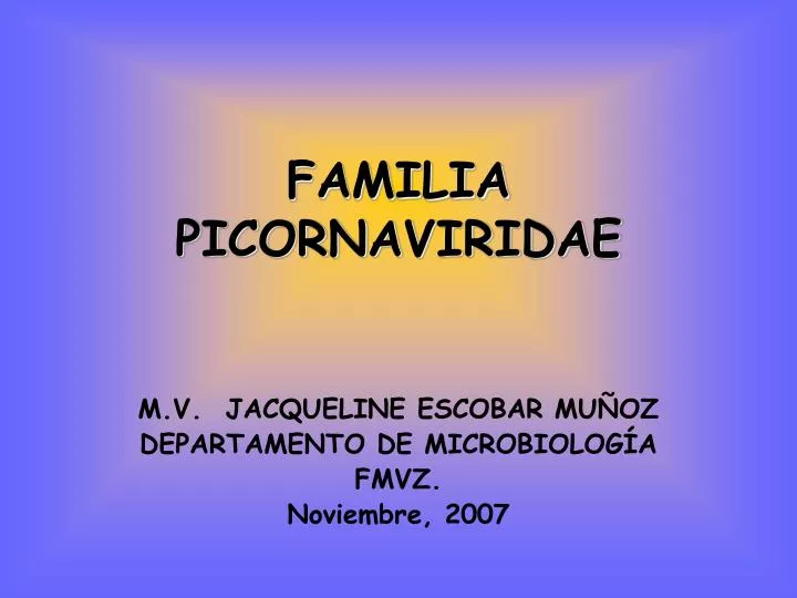 familia picornaviridae