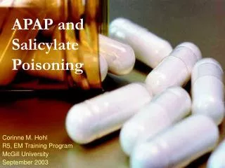 APAP and Salicylate Poisoning