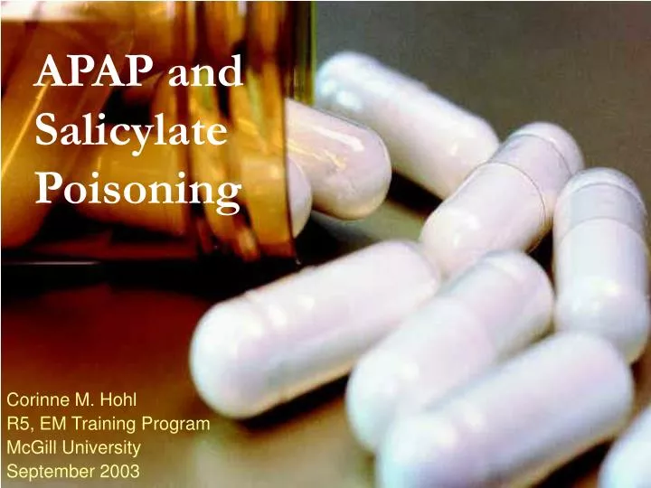 apap and salicylate poisoning