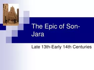 The Epic of Son-Jara