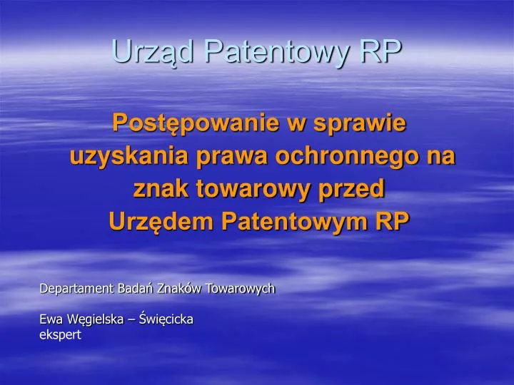 urz d patentowy rp