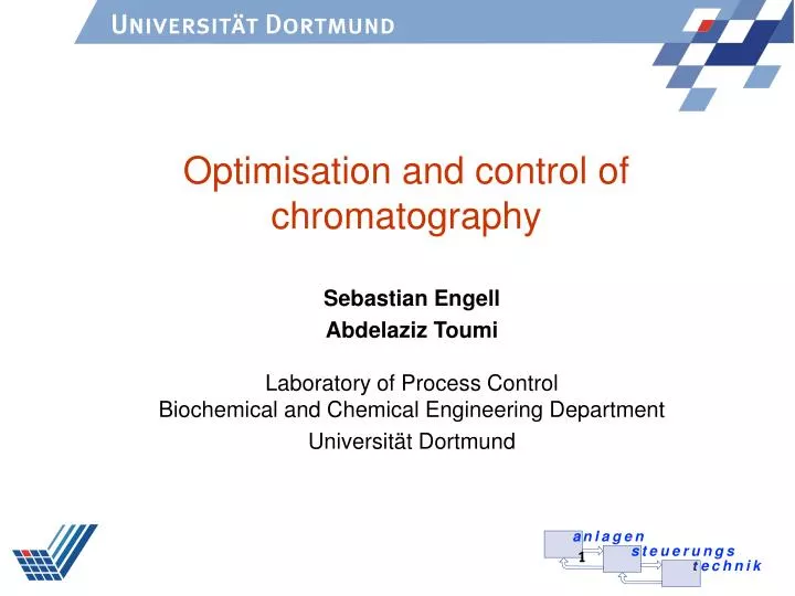 optimisation and control of chromatography