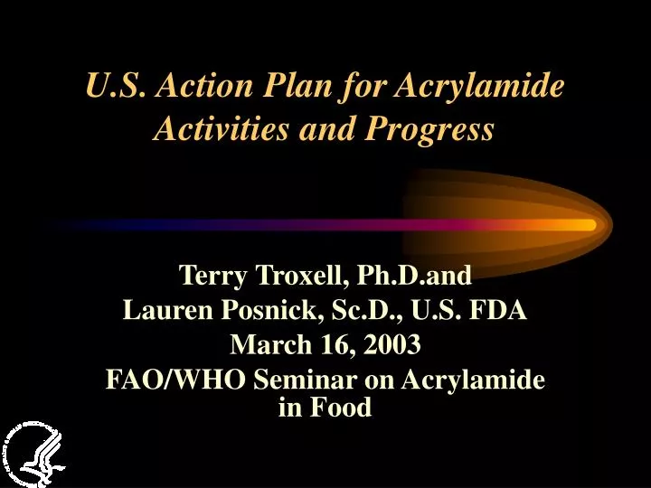 u s action plan for acrylamide activities and progress