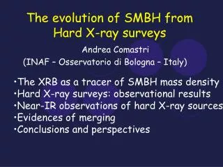 The evolution of SMBH from Hard X-ray surveys