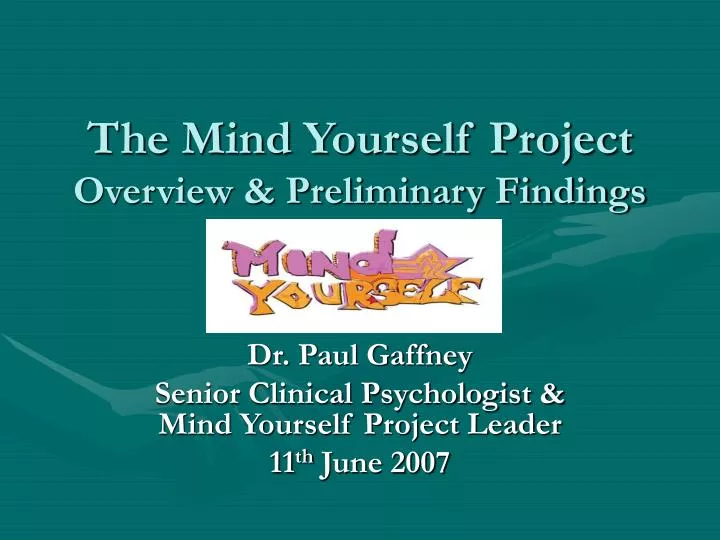 the mind yourself project overview preliminary findings