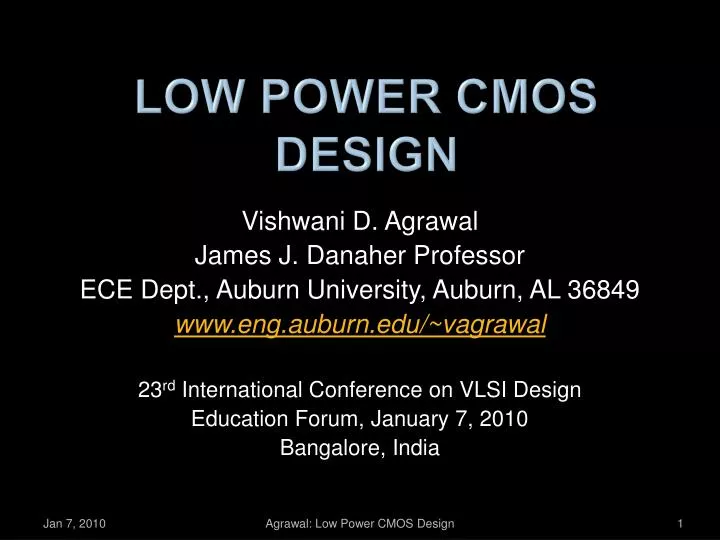low power cmos design