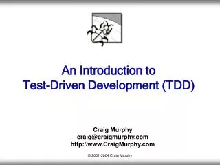 An Introduction to Test-Driven Development (TDD)