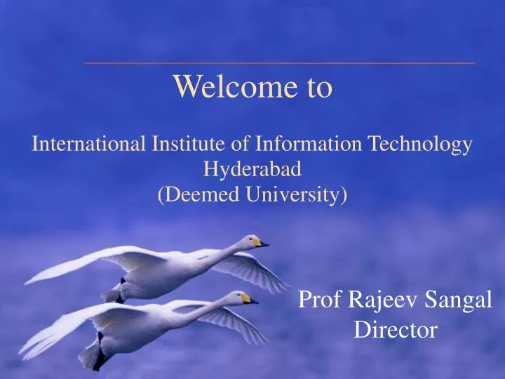 welcome to international institute of information technology hyderabad deemed university