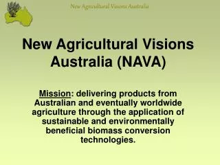 New Agricultural Visions Australia (NAVA)