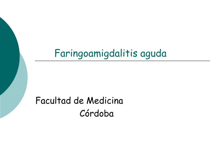 faringoamigdalitis aguda