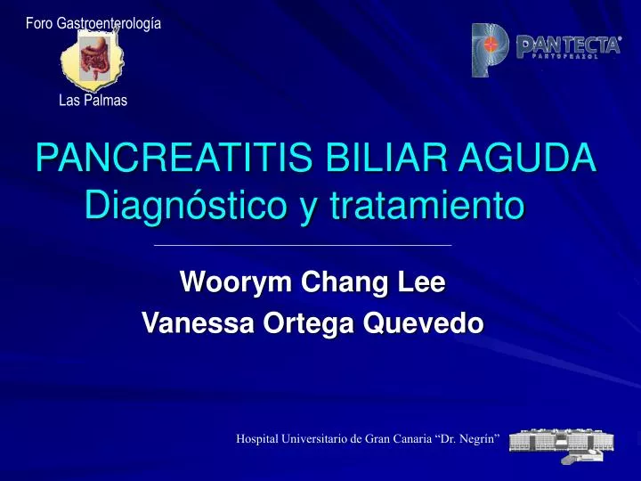 pancreatitis biliar aguda diagn stico y tratamiento