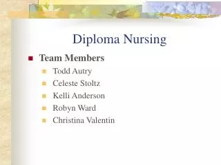 Diploma Nursing