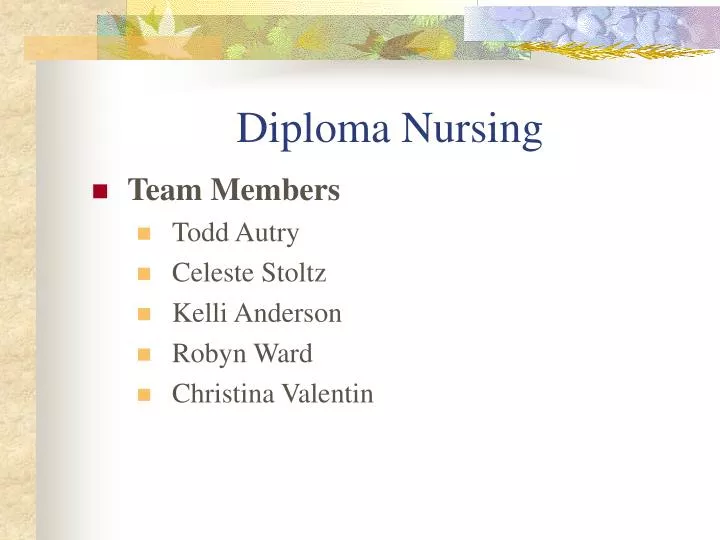 diploma nursing