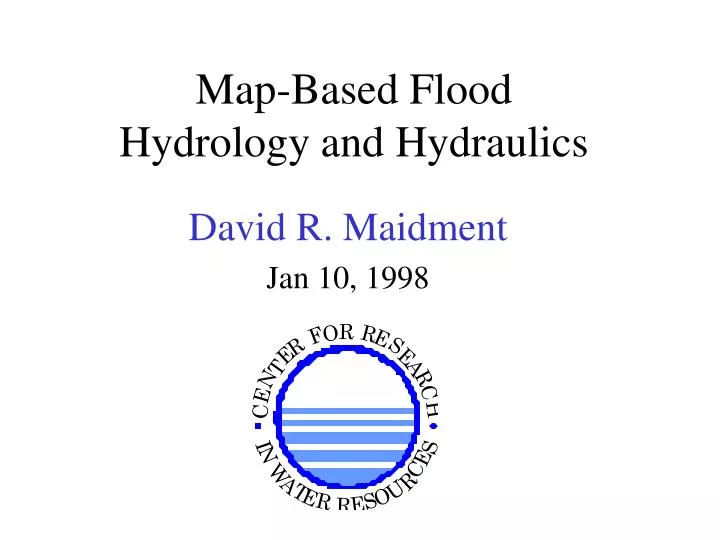 map based flood hydrology and hydraulics