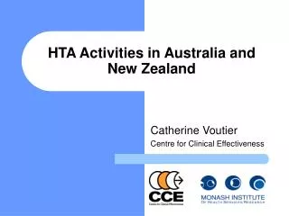 HTA Activities in Australia and New Zealand