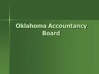 Oklahoma Accountancy 			Board