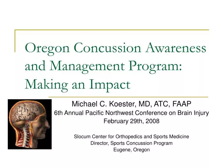 oregon concussion awareness and management program making an impact