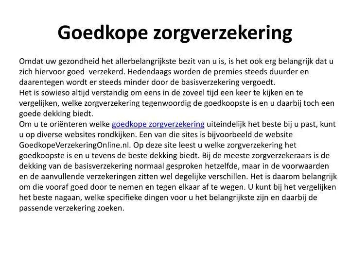 goedkope zorgverzekering