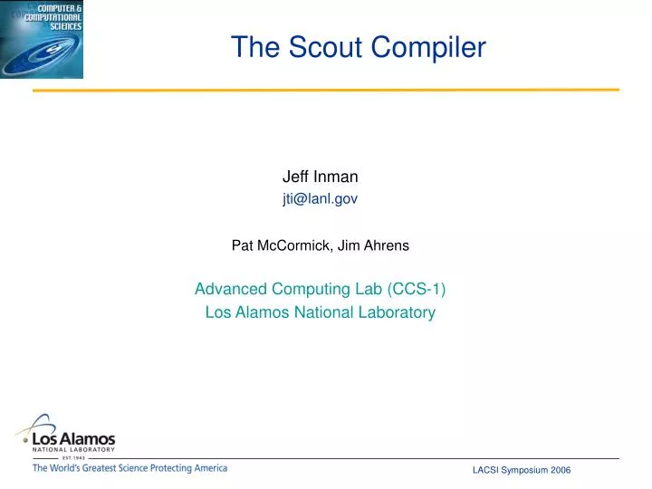 the scout compiler