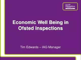 Economic Well Being in Ofsted Inspections