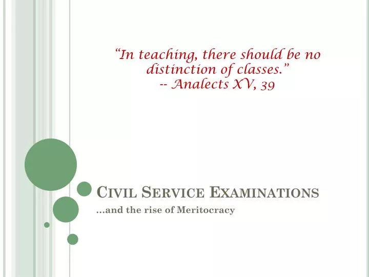 civil service examinations