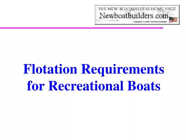 flotation requirements for recreational boats