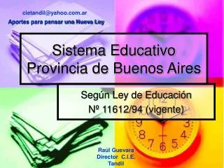 Sistema Educativo Provincia de Buenos Aires
