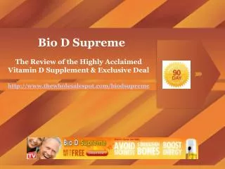 Bio D Supreme - The Ultimate Vitamin D Delivery System