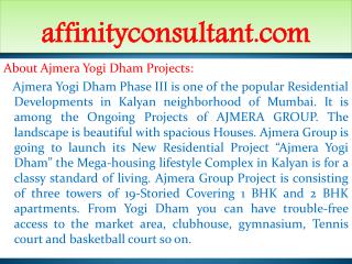 New Projects Kalyan ||+91-9999684166|| Ajmera Yogi Dham
