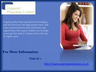 Urgent payday loans