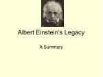 Albert Einstein’s Legacy - slide 1