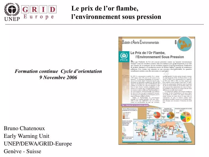 formation continue cycle d orientation 9 novembre 2006