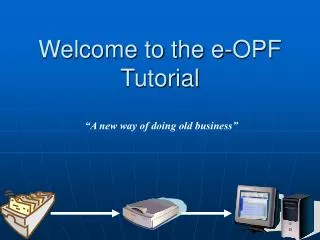 Welcome to the e-OPF Tutorial