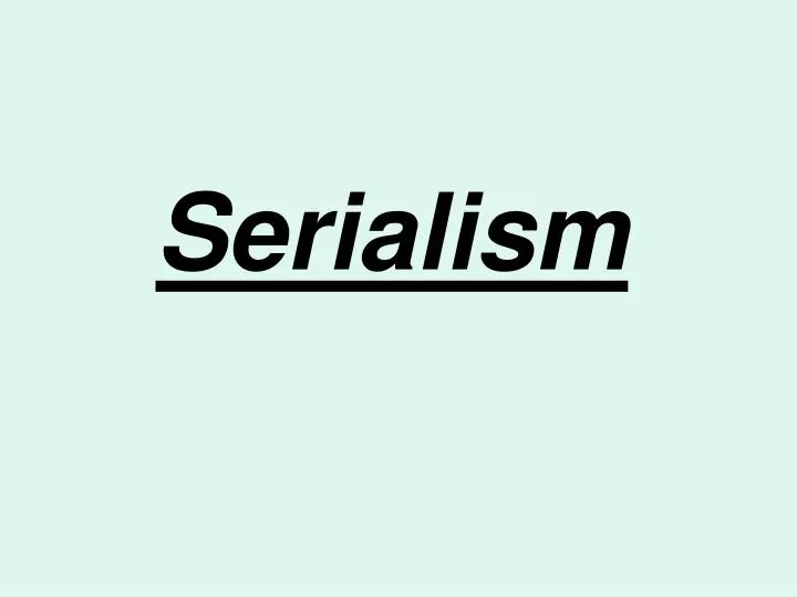 serialism