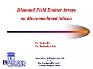 Diamond Field Emitter Arrays on Micromachined Silicon