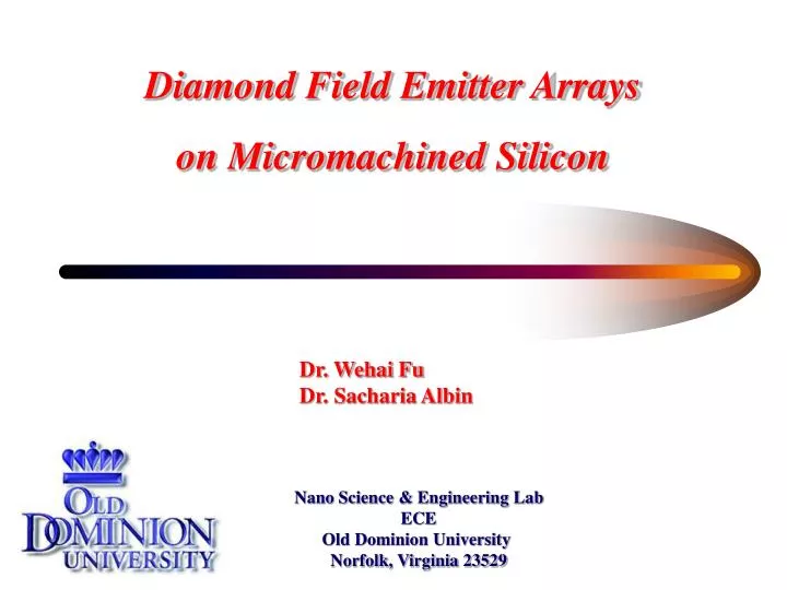 diamond field emitter arrays on micromachined silicon