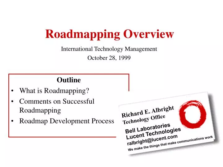 roadmapping overview