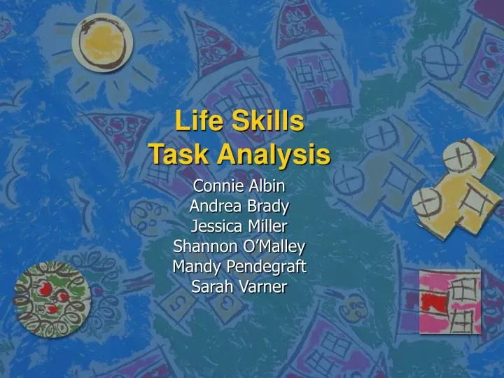 life skills task analysis
