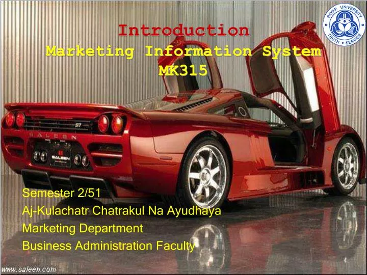 introduction marketing information system mk315