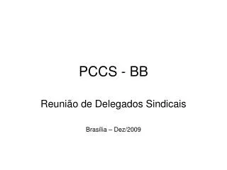 PCCS - BB