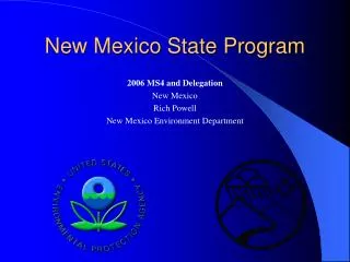 New Mexico State Program