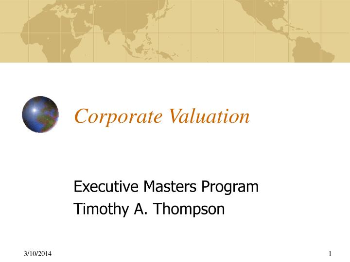 corporate valuation