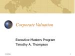 Corporate Valuation - slide 1
