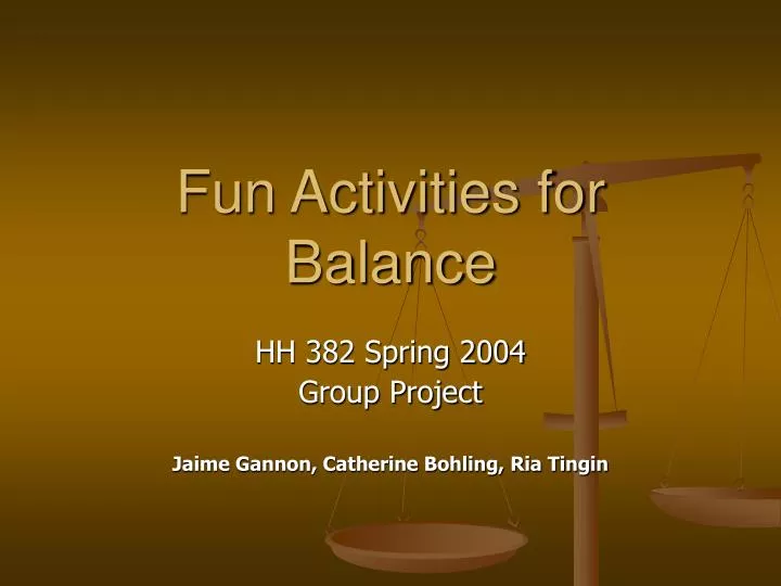 fun activities for balance