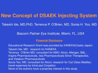 New Concept of DSAEK Injecting System